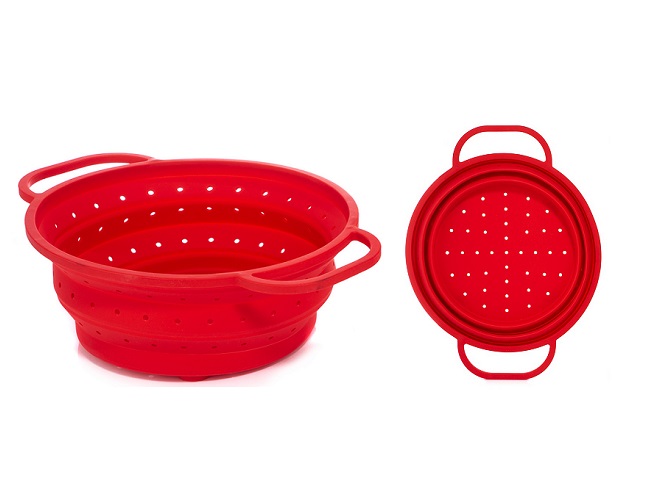 Metal Ring Reinforced Silicone Colander